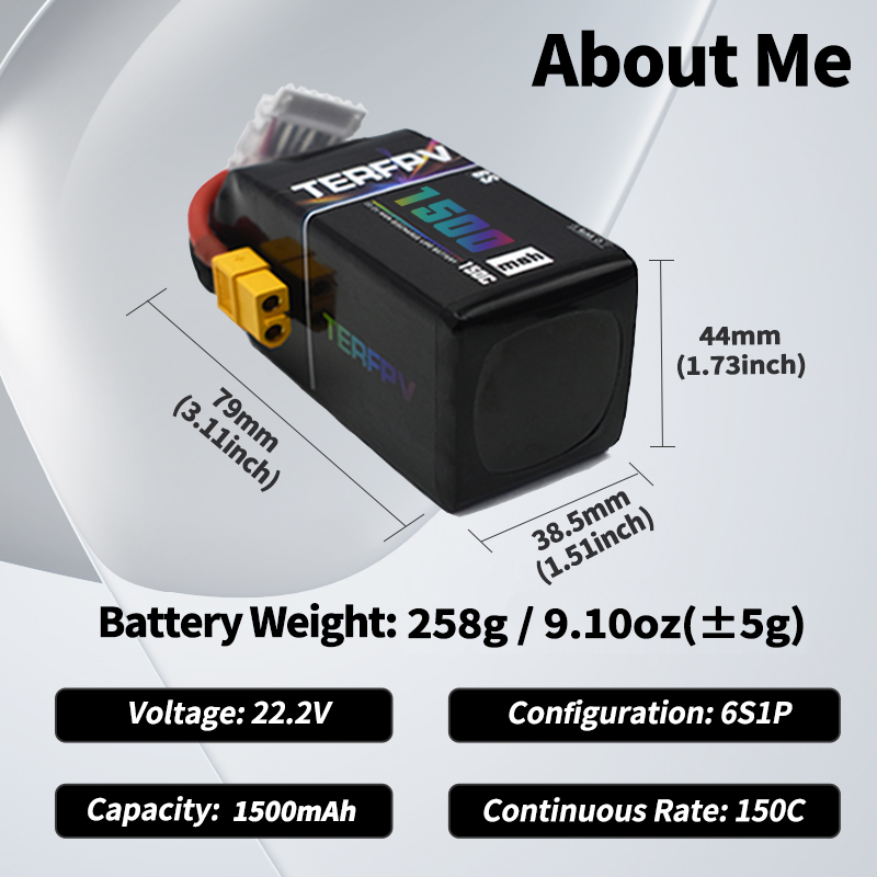 TERFPV Lipo Battery 6S 22.2V 1 - Rc Helicopter Battery บทวิจารณ์และราคา