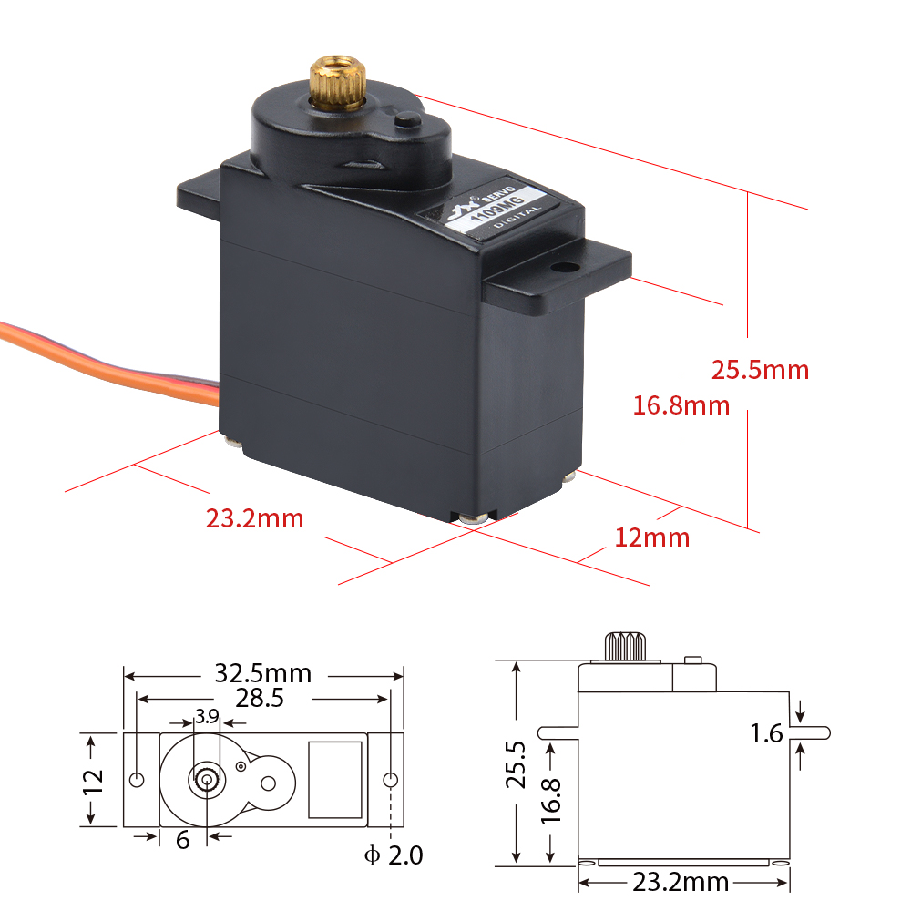 1/2/4 PCS JX Servo PDI-1109MG  - Rc Helicopter Servo บทวิจารณ์และราคา