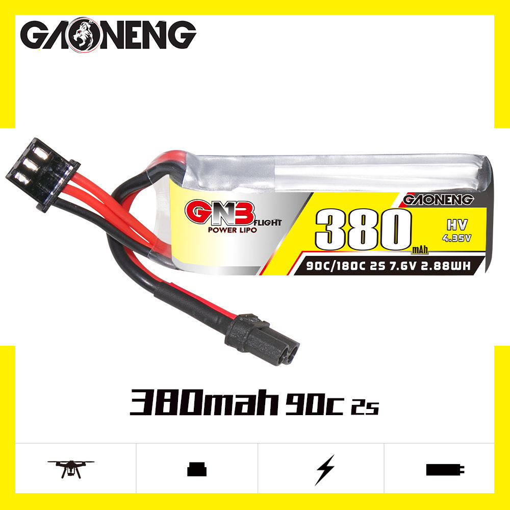 GNB 2S 7.6V 380mAh 90C/180C Li - Rc Helicopter Coaxial บทวิจารณ์และราคา