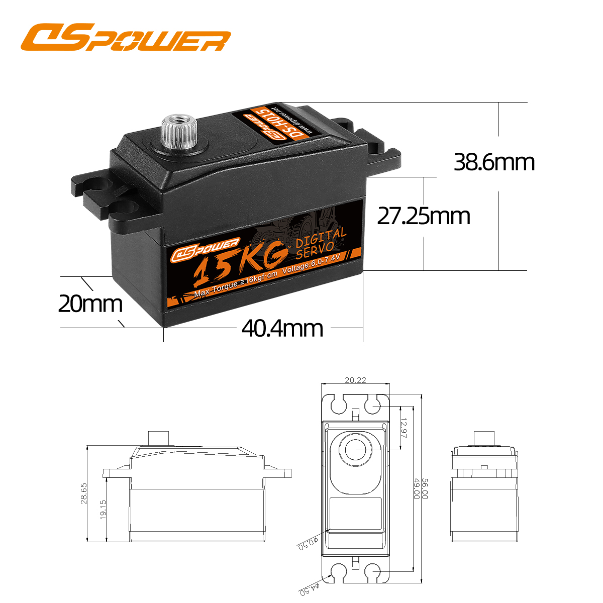 DSpower 15KG High Troque Metal - Rc Helicopter Servo บทวิจารณ์และราคา