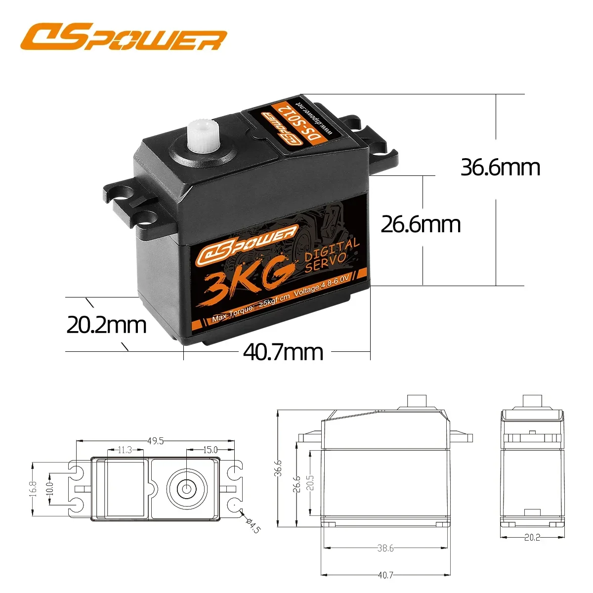 DSpower 3KG Plastic Gear Water - Rc Helicopter Servo บทวิจารณ์และราคา