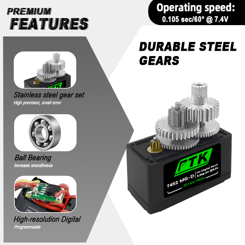 PTK 7452 MG-D 9g Digital Servo - Rc Helicopter Servo บทวิจารณ์และราคา